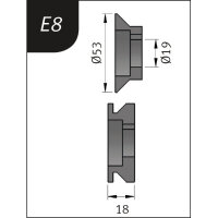 Biegerollensatz Metallkraft  Typ E8, Ø 53 x 19 x...