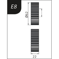 Biegerollensatz Metallkraft  Typ E8, Ø 62 x 26 x...