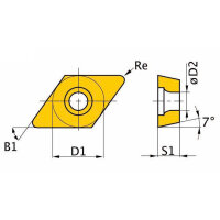 HM-Ersatzwendeplatten Optimum  ISO DCMT11T304