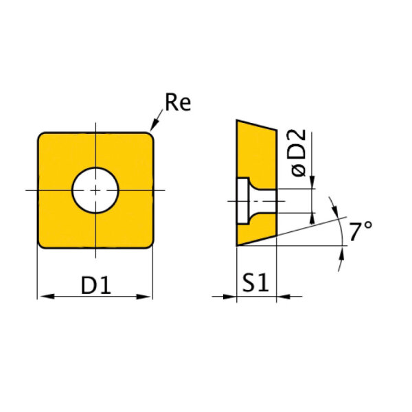 HM-Ersatzwendeplatten Optimum  ISO SCMT060204