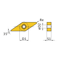HM-Ersatzwendeplatten Optimum  ISO VNMG160408