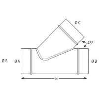 Abzweigstück Holzkraft  Ø 100/100/100