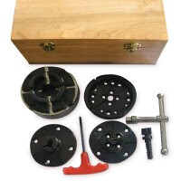 Vier-Backenfutter Holzstar  M33 x 3,5, Profi-Set