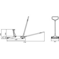 Spezial-Rangierwagenheber Unicraft  SRWH 3001 SIL