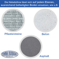 1 Säulen Hebebühne 2.5 t Ultraflach - Mobil - Portabel - GREY-Line