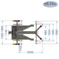 1 Säulen Hebebühne 2.5 t Ultraflach - Mobil - Portabel - GREY-Line