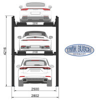 Triplex-3-Fach-Parkhebebühne - GREY-Line