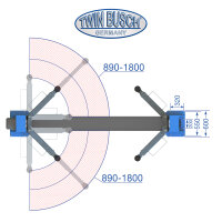 2 Säulen Hebebühne 5.0 t - elektromagnetisch - HEAVY LINE