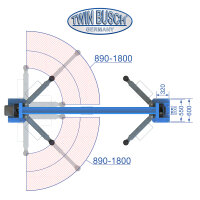 2 Säulen Hebebühne 5.0 t - elektromagnetisch - barrierefrei - HEAVY LINE