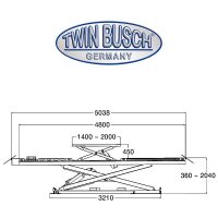 Auffahrscherenhebebühne 4.2 t - Unterflur