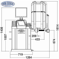 Reifenwuchtmaschine mit autom. pneumatischer Radspannung - TWF-96