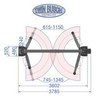 2 Säulen Hebebühne 4.2 t - barrierefrei - Comfort-Line - Grey-Line