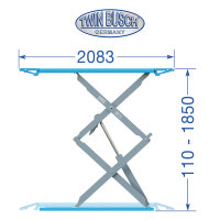 Profi Scherenhebebühne 3.0 t - Überflur - elektromagnetisch 400V