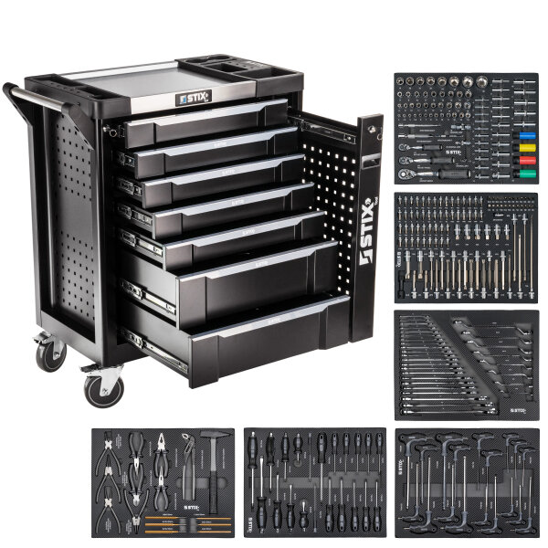 UltimatePro B7/TS1 – Professioneller Werkstattwagen mit Cr-V-Werkzeugsatz (267 Teile)
