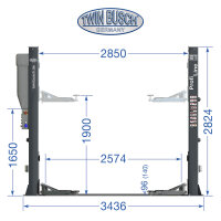 2 Säulen Hebebühne 4.2 t - Profi-Line - Grey-Line