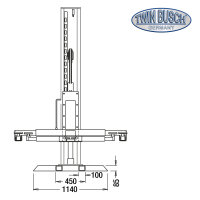 1 Säulen Hebebühne 2.5 t - Feststehend - Grey-Line