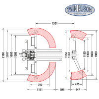 1 Säulen Hebebühne 2.5 t - Feststehend - Grey-Line