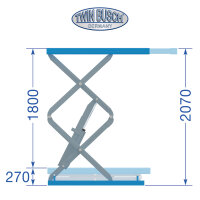 Profi Scherenhebebühne 3.0 t - elektromagnetisch - Unterflur