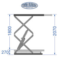 Profi Scherenhebebühne 3.0 t - elektromagnetisch - Unterflur - GREY-Line