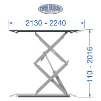 Profi Scherenhebebühne 3.5 t - Überflur - elektromagnetisch - GREY-Line