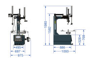 SEMI AUTOM. Reifenmontagemaschine - Multitalent - Grey-Line