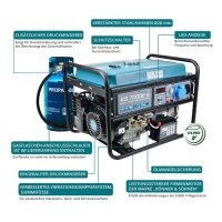 KS 7000E G Synchron-Stromerzeuger Benzin/LPG-Gas