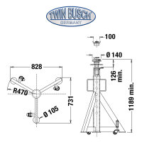 Unterstellbock mit 7.5 t Tragkraft - Grey-Line