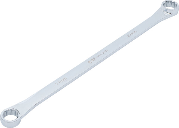 Doppel-Ringschlüssel | extra lang | SW 21 x 23 mm