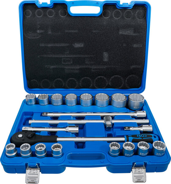 Steckschlüssel-Satz Zwölfkant | Antrieb 20 mm (3/4") | 21-tlg.