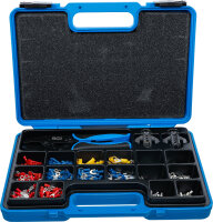 Crimpzangen-Satz | mit 2 Paar Backen | mit Kabelschuh-Sortiment | 1000-tlg.