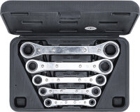 Ratschen-Ringschlüssel-Satz, gerade, umschaltbar | SW 6 x 8 - 19 x 22 mm | 5-tlg.