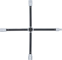 Rad-Kreuzschlüssel mit Gelenk | für Pkw  | Vierkant | SW 17 x 19 x 21 x 12,5 mm (1/2")