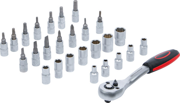 Steckschlüssel-Satz | Antrieb 6,3 mm (1/4") | SW 4 - 13 mm | 27-tlg.