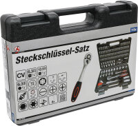 Steckschlüssel-Satz Wellenprofil | Antrieb 6,3 mm (1/4") / 12,5 mm (1/2") | 115-tlg.
