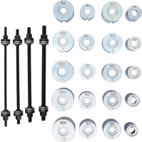 Zug- und Druckhülsen-Satz | mit 4 Spindeln | 24-tlg.