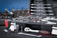 Steckschlüssel-Satz | Antrieb 6,3 mm (1/4") / 10 mm (3/8") / 12,5 mm (1/2") | 216-tlg.