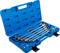 Doppel-Ratschen-Gelenkschlüssel-Satz | SW 8 - 19 mm | 10-tlg.