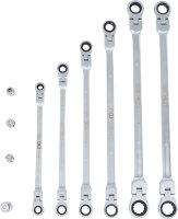 Doppel-Ratschen-Gelenkschlüssel-Satz | SW 8 - 19 mm | 10-tlg.