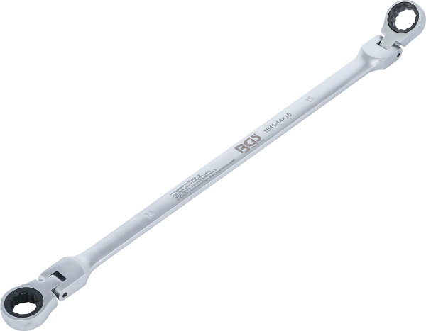 Doppel-Ratschen-Gelenkschlüssel | SW 14 x 15 mm