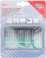 Diamant-Schleif- und Fräswerkzeug | 20-tlg.