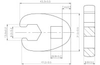 Hahnenfußschlüssel | Antrieb Innenvierkant 10...