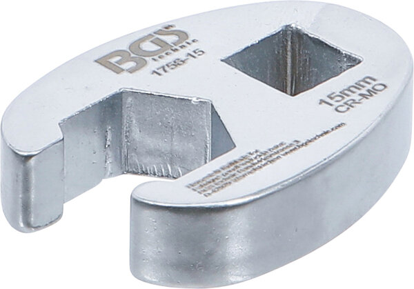 Hahnenfußschlüssel | Antrieb Innenvierkant 10 mm (3/8") | SW 15 mm