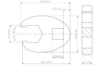 Hahnenfußschlüssel | Antrieb Innenvierkant 10...