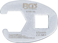 Hahnenfußschlüssel | Antrieb Innenvierkant 10 mm (3/8") | SW 15 mm