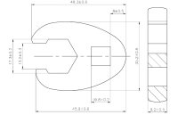Hahnenfußschlüssel | Antrieb Innenvierkant 10...