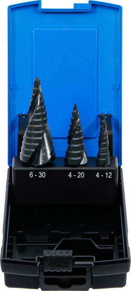 Stufenbohrer-Satz | Ø 4 - 30 mm | 3-tlg.