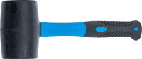 Gummihammer | Fiberglasstiel | schwarzer Kopf | Ø 50 mm | 280 g