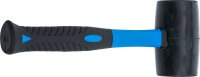 Gummihammer | Fiberglasstiel | schwarzer Kopf | Ø 65 mm | 720 g