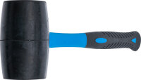 Gummihammer | Fiberglasstiel | schwarzer Kopf | Ø 70 mm | 900 g