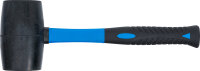 Gummihammer | Fiberglasstiel | schwarzer Kopf | Ø 70 mm | 900 g